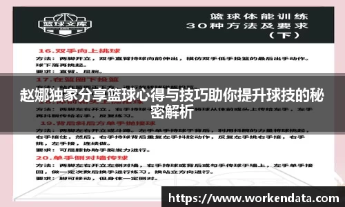 赵娜独家分享篮球心得与技巧助你提升球技的秘密解析